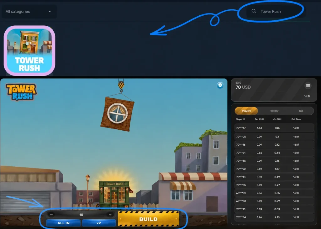 Gameplay Tower Rush